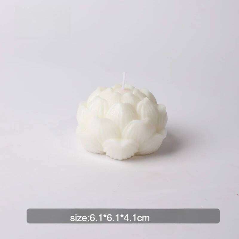 1pc New Lotus Aromatherapy Flower Shaped Low Temperature Candle Fragrance Home Interior Decoration W260303