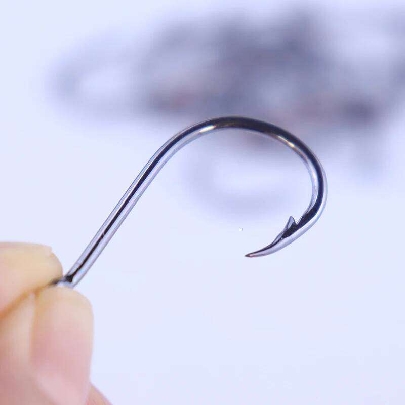 50pcs/lot Coating High Carbon Stainless Steel Barbed Sharped Circle Fish Hooks For Fishing Carp Bass Octopus Z260228