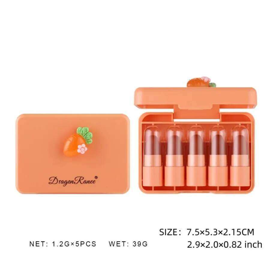 Five Set Whitening Complexion Waterproof Velvet Matte Long-Lasting Makeup Effect Lip Gloss Non-Stick Cup Non-Fading Lipstick H260302