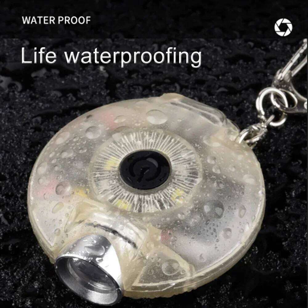 Mini Keychain Flashlight 6 Light Modes Torch Type-C Charging Multi-function Waterproof Fluorescent Magnetic Warning Camping Lamp S260302