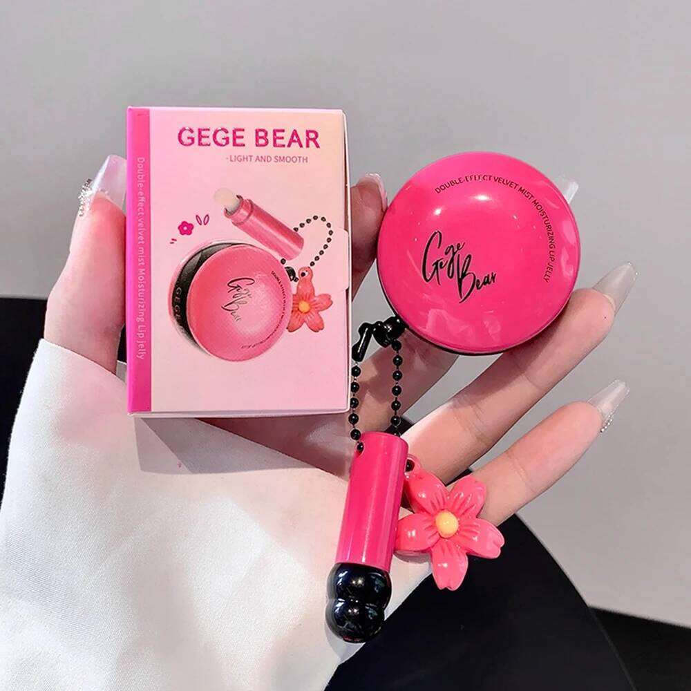 Gege Bear Dual Effect Velvet Matte & Glossy Pendant Glaze, Hydrating Moisture, Perfect for Layering, Brightening Lip Color H260302