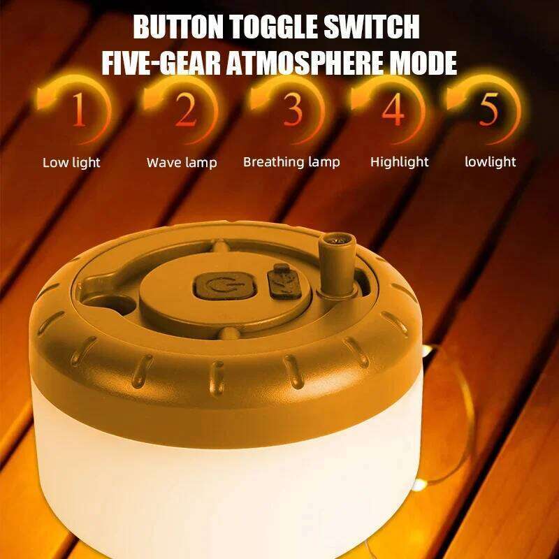 LED Light String Portable Camping Lights 1800mAh Rechargeable 8m Outdoor Atmosphere Tent Wedding Christmas Decor Strip Star Lamp S260302