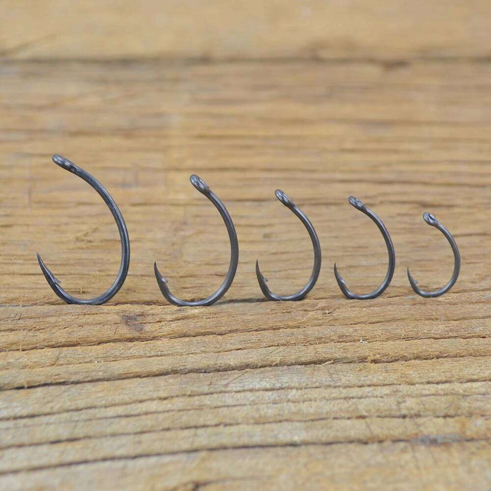 Hirisi 50pcs Coating High Carbon Stainless Steel Barbed hooks Carp Fishing Hooks Pack with Retail Original Box 8011 Z260228