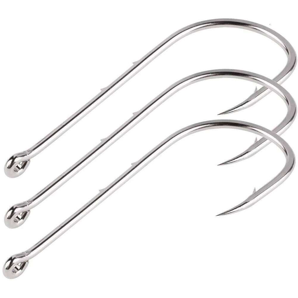 20/50pcs Hooks Fly Fishing Access Box Long Shank Barbed Single Circle Carp Hook High Carbon Steel Sea Fishinhook Z260228