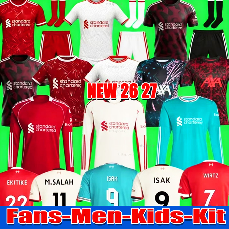 2026 2027 ISAK WIRTZ EkitikE soccer jerseys DIOGO J. frimpong Kerkez 26 27 Camiseta men kids football shirts home away MAC ALLISTER uniforms Special 2005 salah