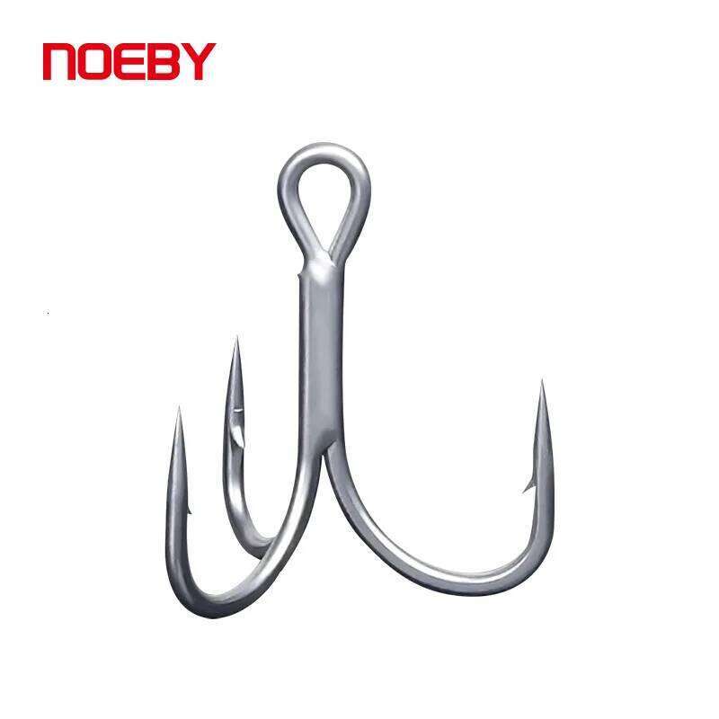 Noeby 3X Treble Hooks 1# 2# 4# 6# 8# 10# High Carbon Steel Bass Pike Saltwater Fishing Hook Tackle Z260228