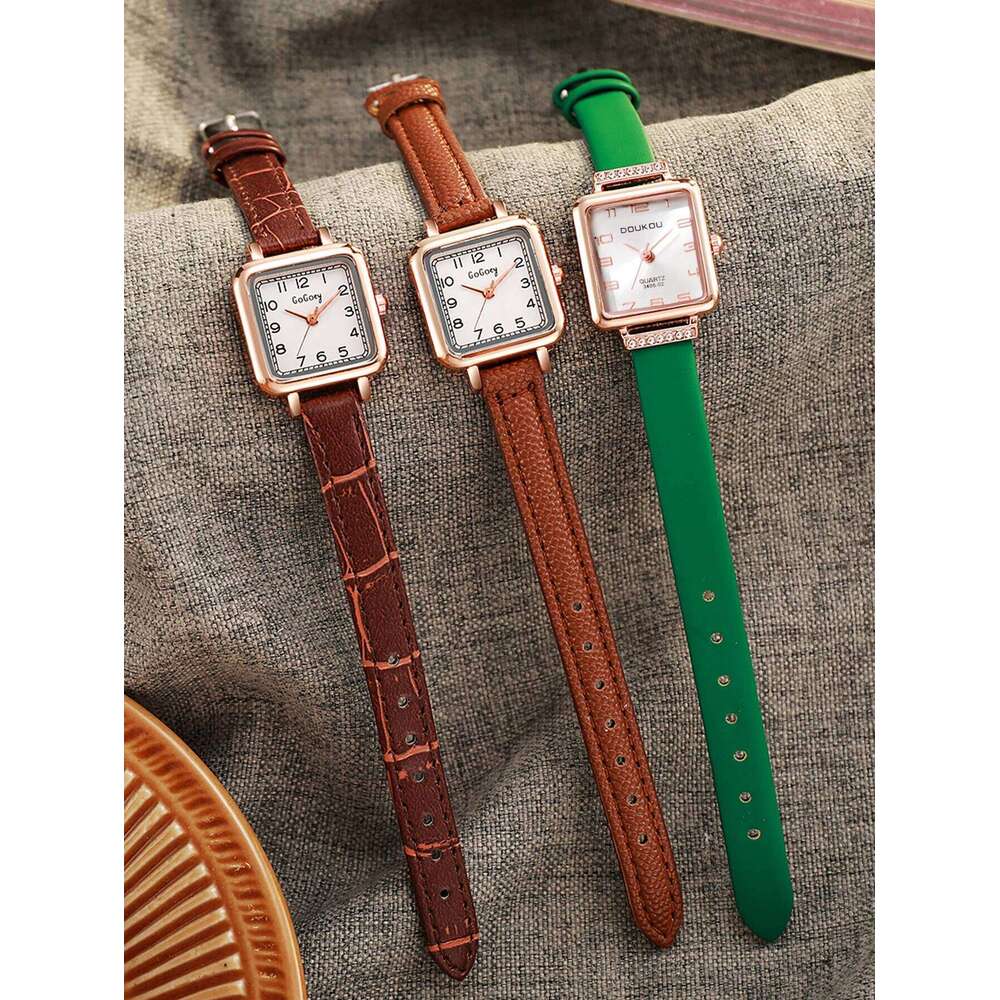 Simple Arabic Square Small Dial Quartz Belt Watch XJ260303