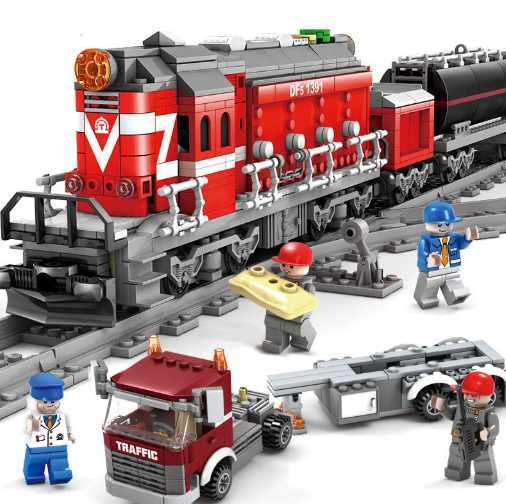 Kai Zhi Electric Track Train Building Blocks Children's Toy City Series Assembled High-Speed Rail for Boys C251111