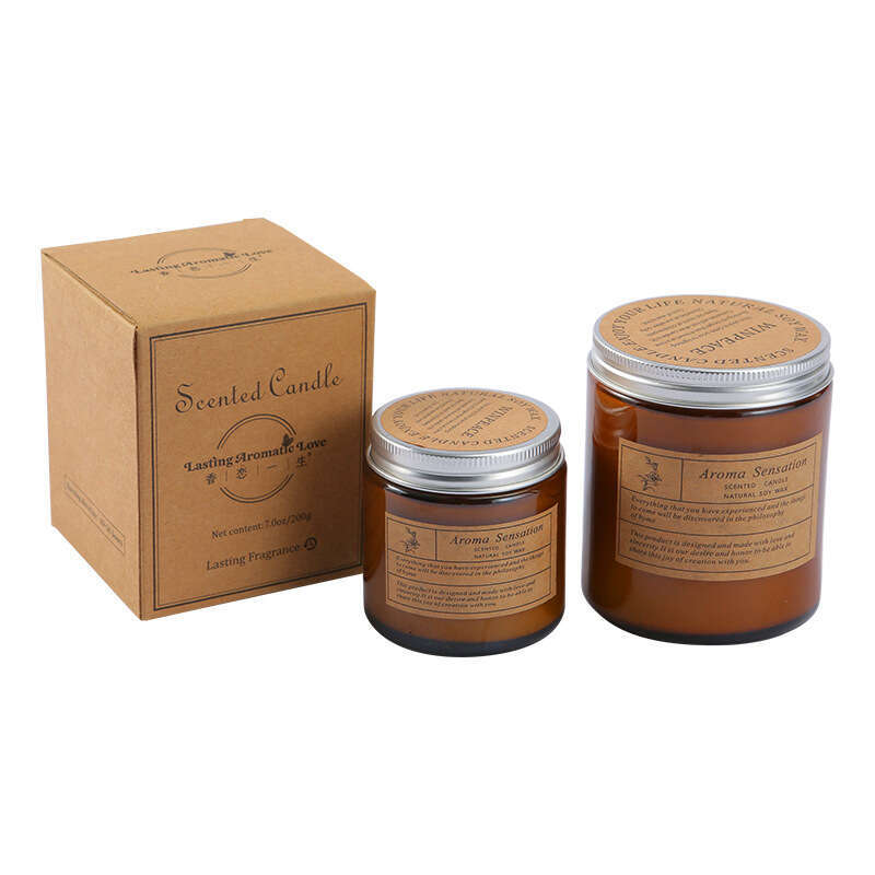 Brown Smokeless Romantic Home Aromatherapy Candle Handmade Soy Fragrance Holiday Gift Cup Wax Rose W260303