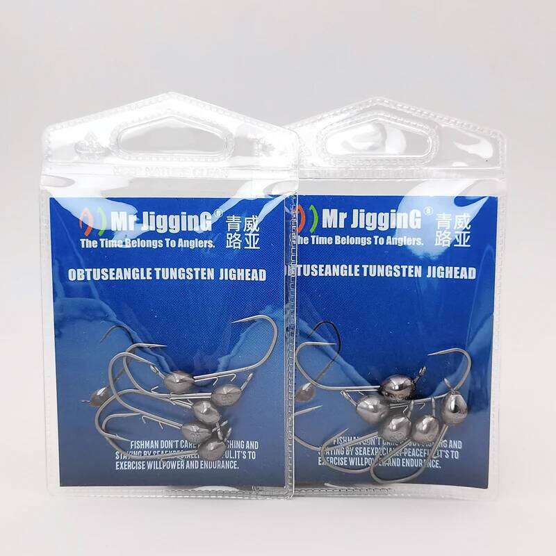 Mr JigginG PTFE Super Slide 45 degree Tungsten Jig Head 1.8g 2.7g 3.5g 4.2g 5.5g 7g Ned Rig Hook for Bass Fishing Lure Tackle Z260228