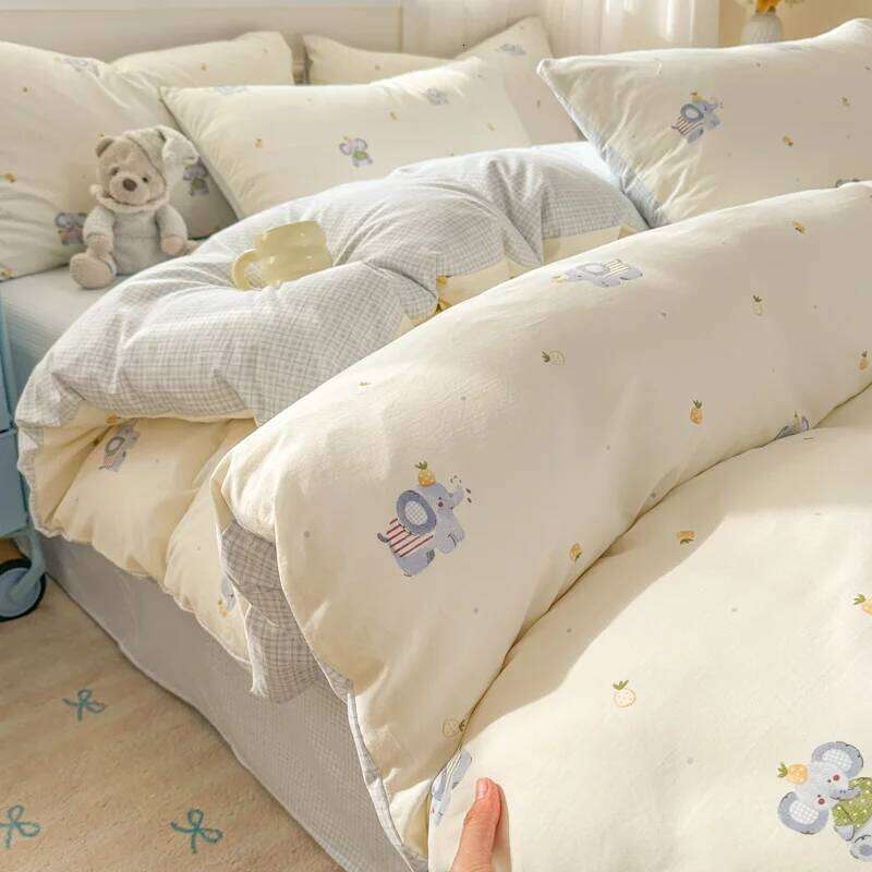 2025 New Class A Super Printed Bed Four-Piece Student Dormitory Cartoon Three-Piece Set Comfortable and Soft W260302