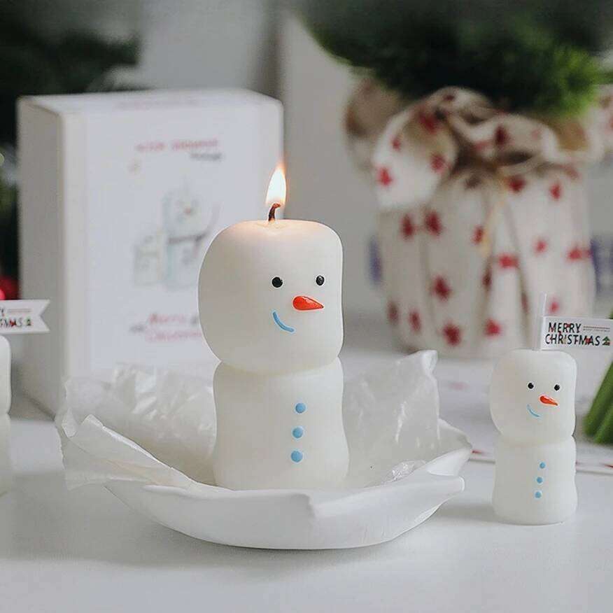 Scented Decorative Candles, Guest Gift Set, Souvenir Snowman Candles for Home Christmas Decoration W260303