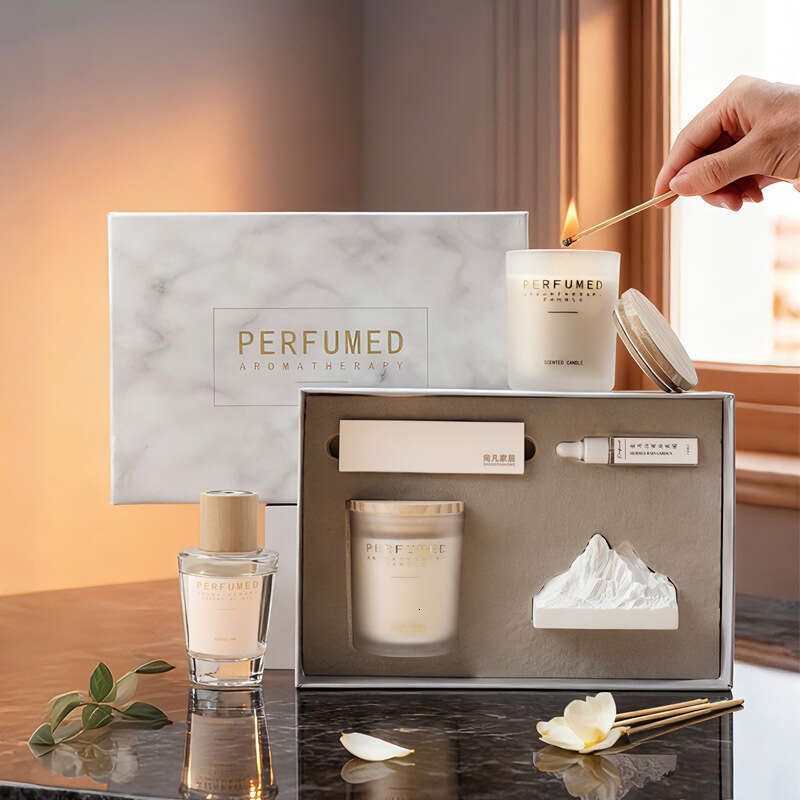Mountain Candle Box Bedroom Fragrance Gift High-End Aroma Set Aromatherapy Ornament Light Luxury Souvenir W260303