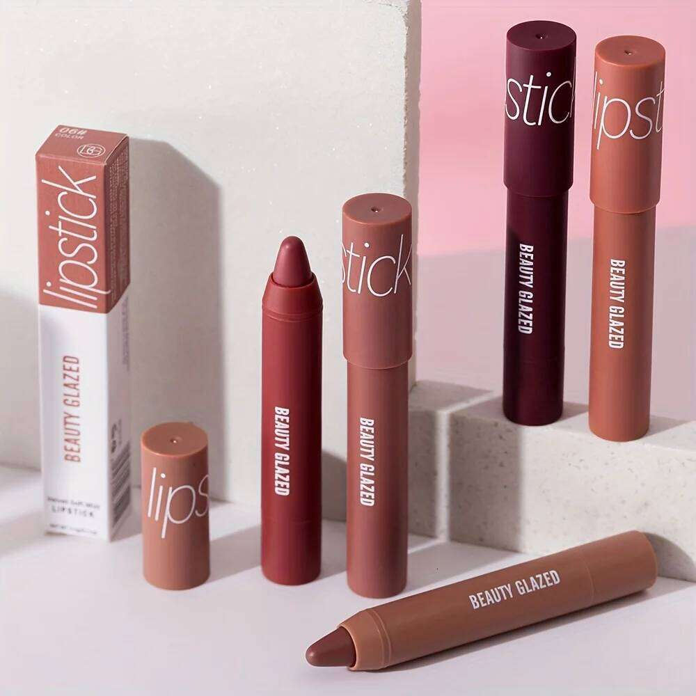 BEAUTY GLAZED Matte Pearl Lipstick Pens: Long-Lasting, Waterproof, And Non-Stick for All Skin Types - 12 Colors H260302