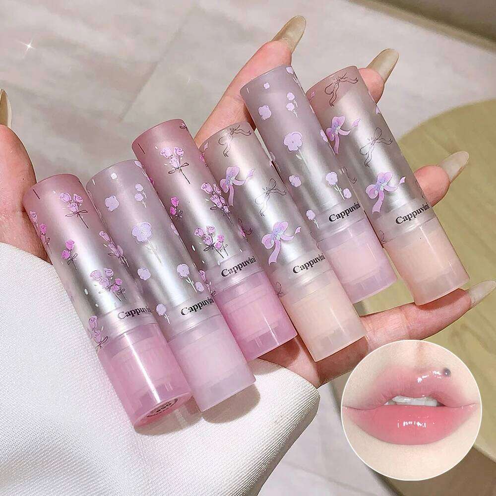 Cappuvini Sweet Girl Gloss Mirror Lip Glaze Pouty Lips Moisturizing Water Light Long-lasting Makeup Lipstick Valentines Gift H260302