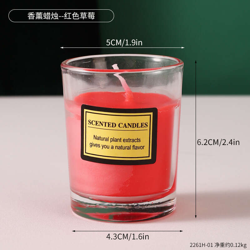 Cross-Border Cup Internet Celebrity Simple Smokeless Indoor Colorful Aromatherapy Candle Restaurant Home Atmosphere Fragrance W260303