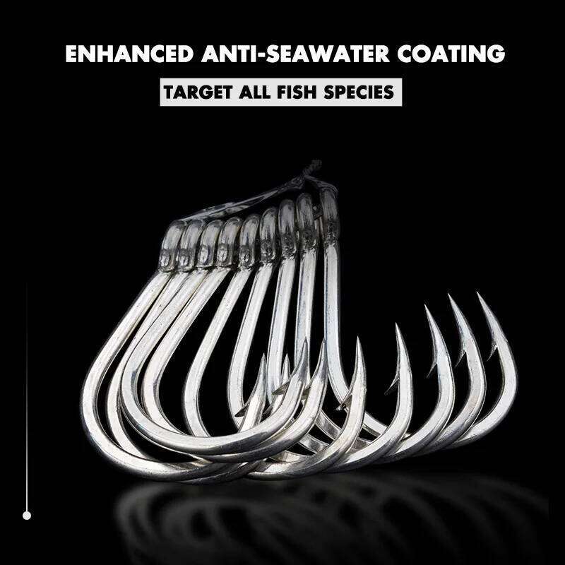 Mustad Single 4X Enhance Hoodlum 10881 Slow Jigging Fish Boat Trolling Offshore Fishing Hook Z260228