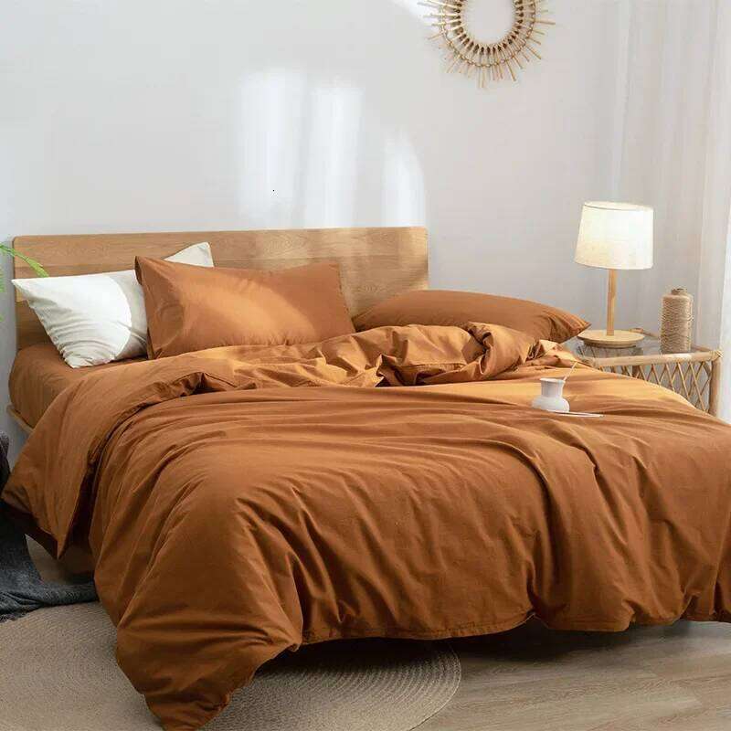 High-End 100% Cotton Soft Bedding Sets Skin Friendly Cozy Single Double Bed Linen Comforter Cover Set for Adults and Children W260302