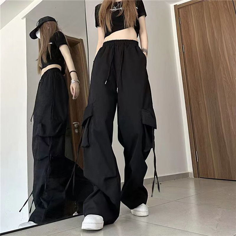 Y2k Streetwer Csul Pnts For Women Hrjuku Retro Designer Pnts Solid Color Loose Stright Wide-leg Verstile Long Pnts