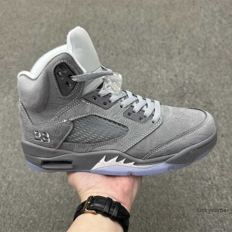 TOP Quality 5 5s Wolf Retro Grey Mens Basketball Shoes Outdoor Sneakers DD0587-002