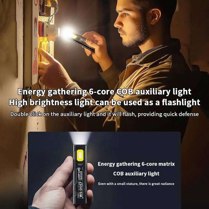 Compact Multi-Mode LED USB-C Rechargeable, 800mAh, Long-Range Pocket Flashlight, For Camping Travel Emergency S260302