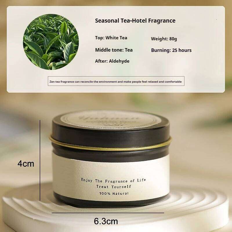 Black Tin Scented Aromatic Wooden Wick Candle Jars with Lid Classic Home Decorative Candles Luxury Citronella W260303