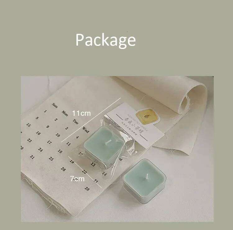 Square Scented Tea Light Candle, Soy Wax Candles Aromatherapy, Birthday Candle Wedding, Home Decoration for Party W260303