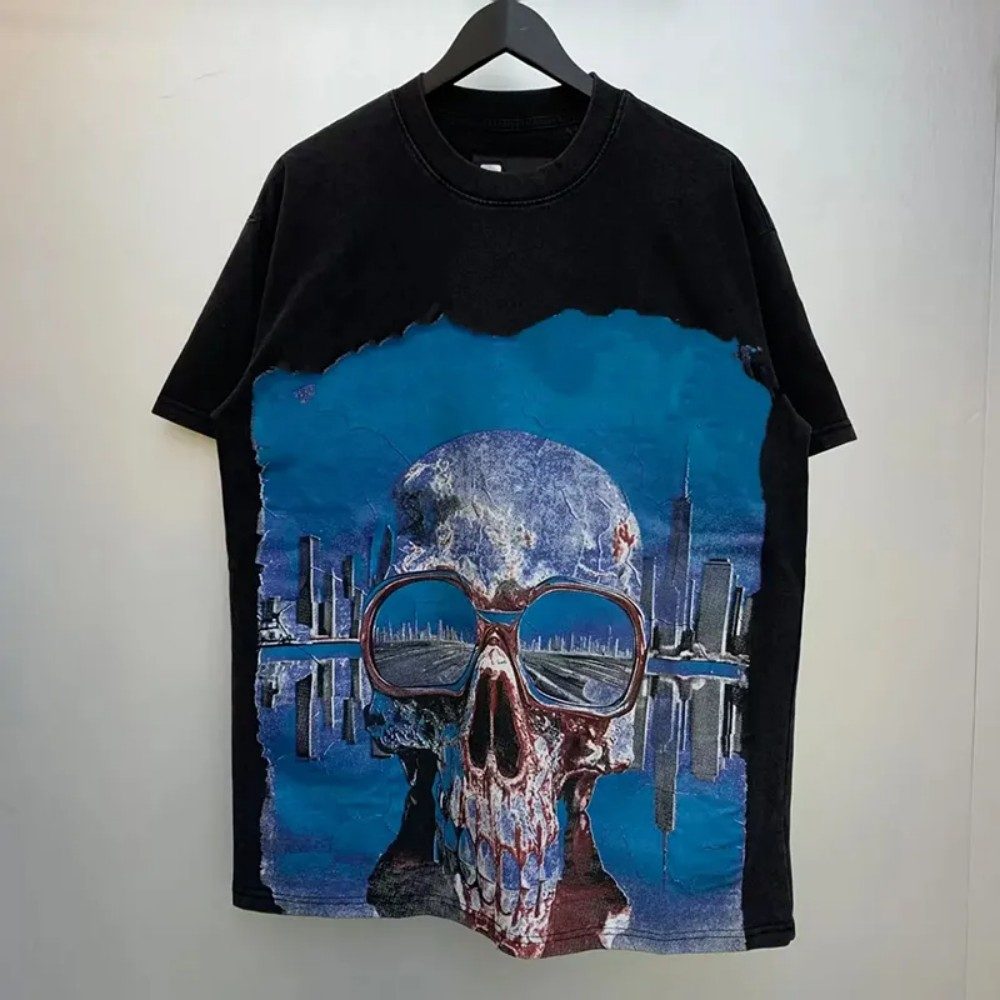 Y2k graphic tee shirt designer 100% Cotton t shirt mens tshirt short sleeve beach hipster fabric Stree printing clothes street High quality Hip Hop Fashion washed AA