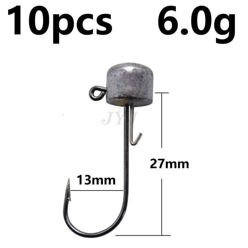 JYJ 10pcs/lot 1.5g-6g NED jigging fishing hooks for soft grub worm using ,fishing tackle hook lure bait Z260228