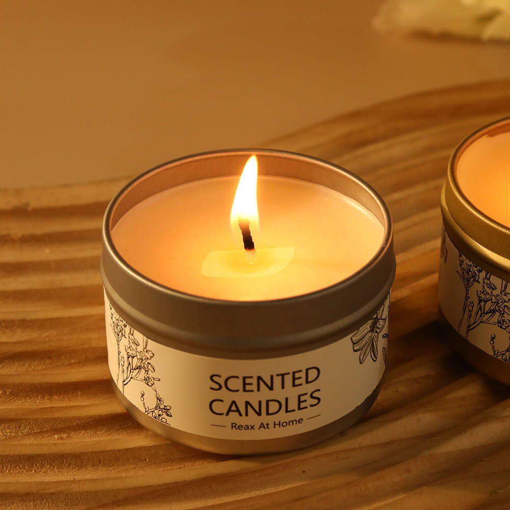Creative Tinplate Aromatherapy Home Soy Wax Tin Can Gift SPA Essential Oil Candle Fragrance W260303