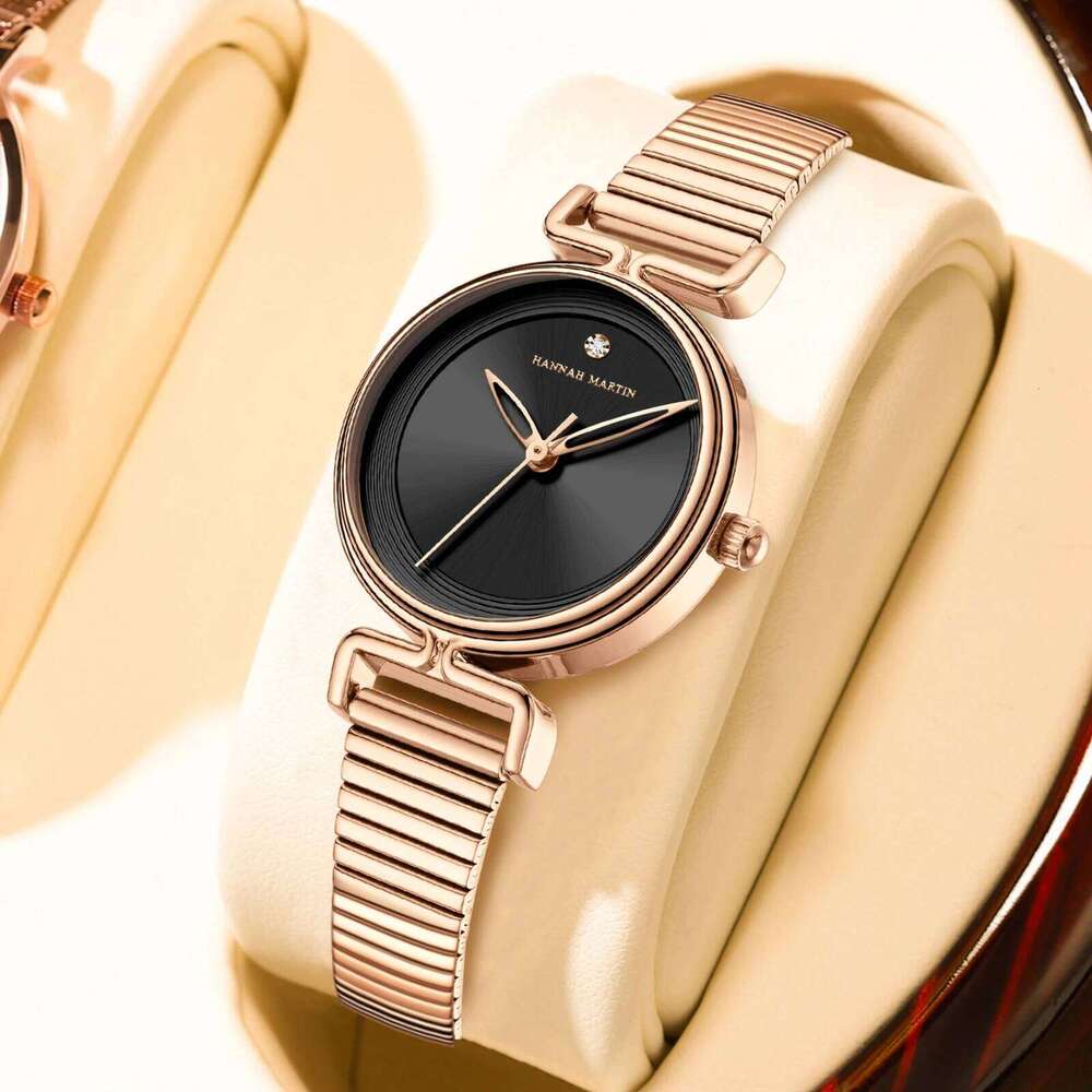 Hannah Martin Top Brand Original Women's 29mm Mini Dial Rose Gold Luxury Fashion Japanese Quartz Movement Watch for Women XJ260303