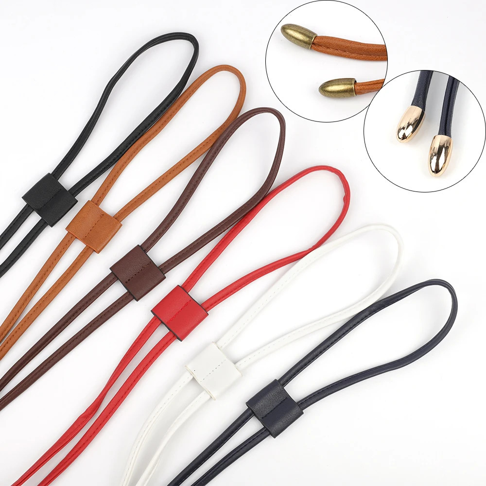 Fashion PU Leather Bag Strap DIY Detachable Replacement Bucket Bag Drawstring Rope Backpack Beam Pocket Purse Accessories 260228
