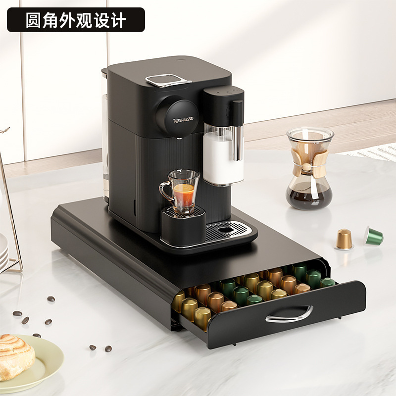 Nespresso OriginalLine coffee pod with 1 storage drawer holder 50 capsule capacity black 250418