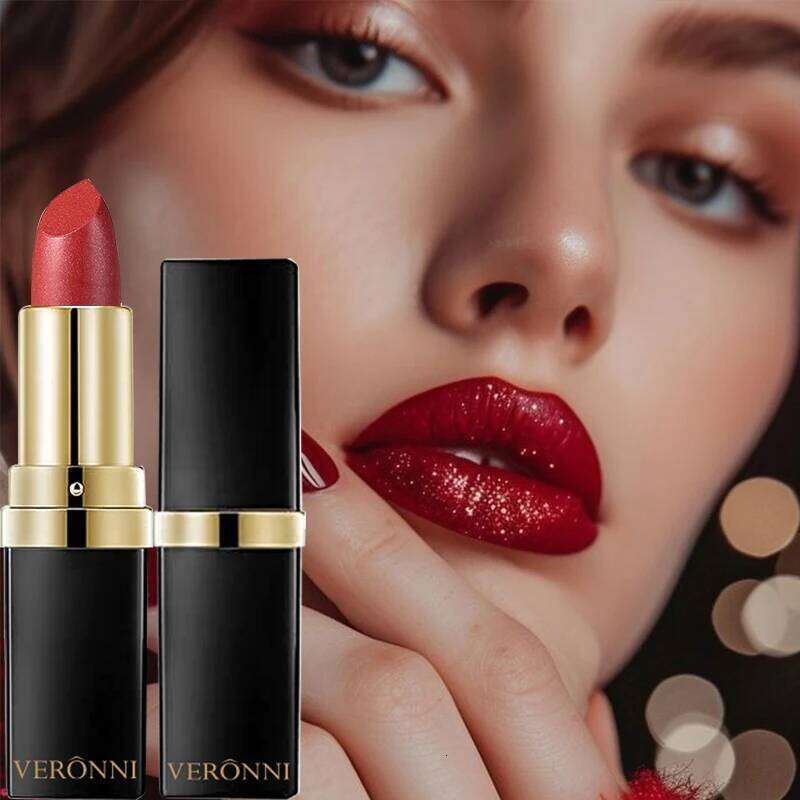 High Pigmented Shiny Lipstick,Stain Resistant,Long-Lasting,Glossy Waterproof Lipstick Shimmering Makeup Valentine'S Day Gift H260302