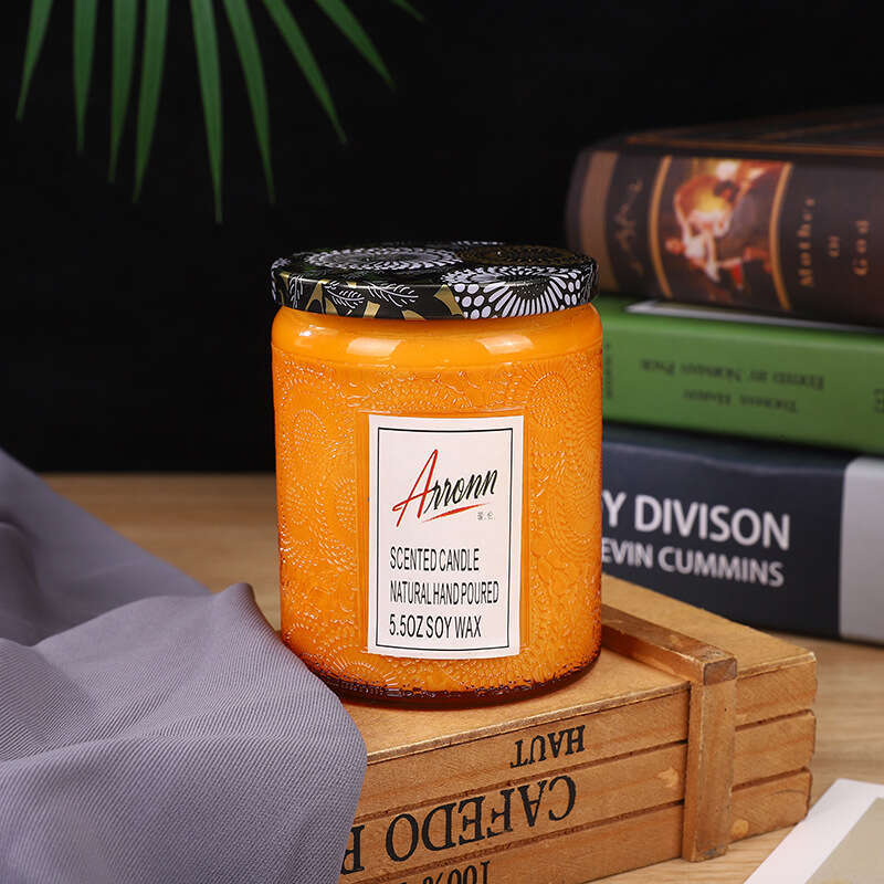 Embossed Cup Plant Essential Oil Aromatherapy Candle Home Bedroom Air Purification Fragrance Birthday Wedding Souvenir W260303