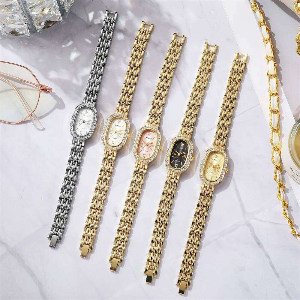 Fashion Roma Oval Dial Womens Quartz Watch Casual Bracelet Strap Ladies WatchesWithout Box XJ260303
