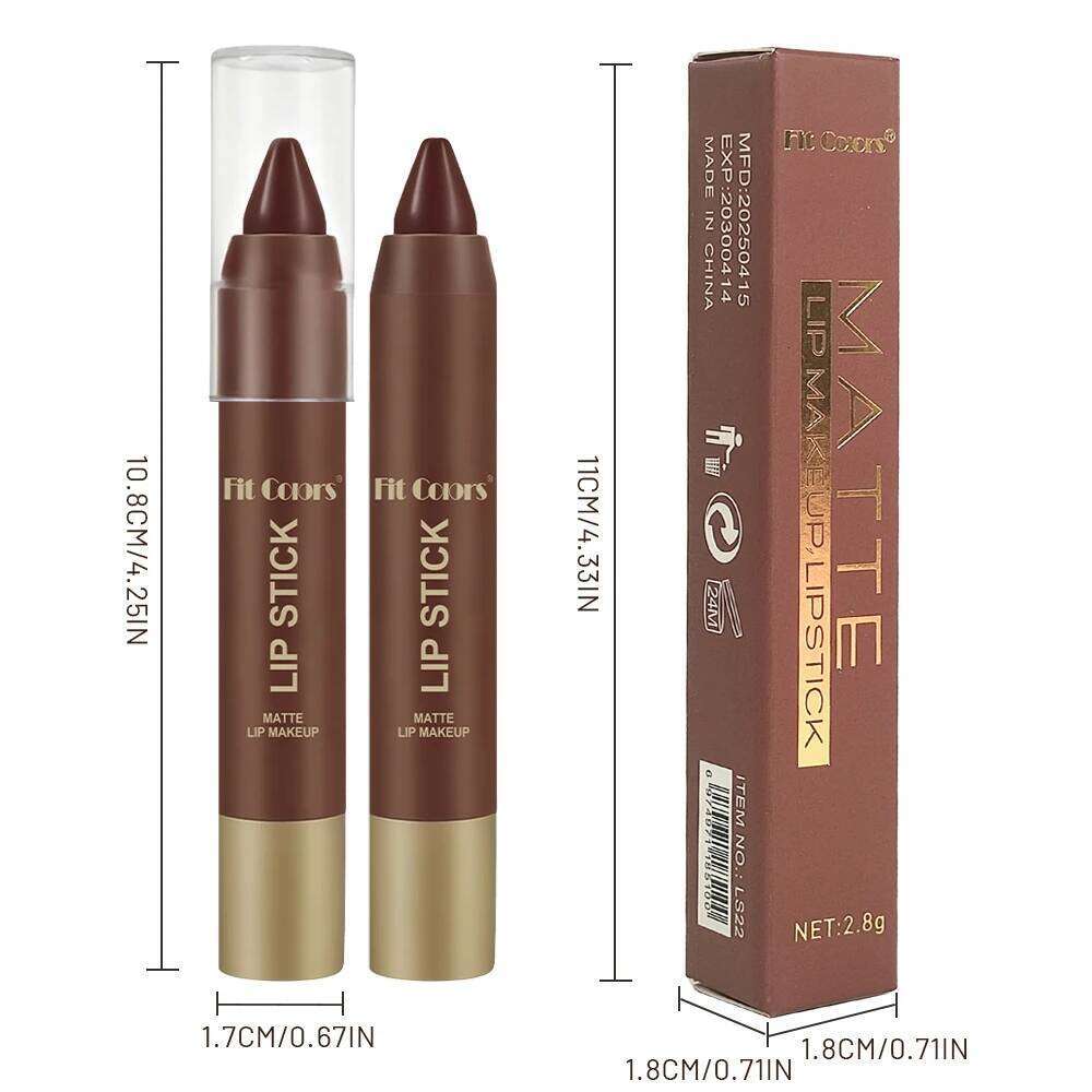 FIT COLORS Matte Soft Mist Lip Liner 6 Colors Smooth and Pigmented Non-Stick Chocolate Lipsticks H260302