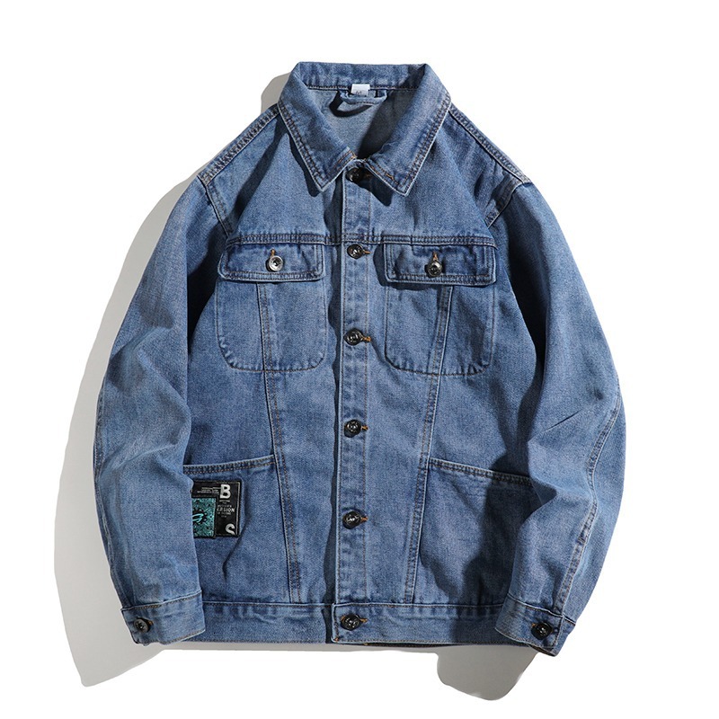 Spring Nd Autumn Vintge Workwer Jcket Designer Jacket For Men Long Sleeve Loose Wshed Nostlgic Trendy Csul Denim Jcket For Men