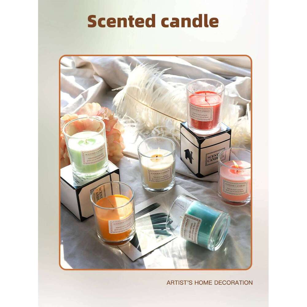 Large romantic smokeless birthday scented candle, creative colourful candlelight for gifts W260303