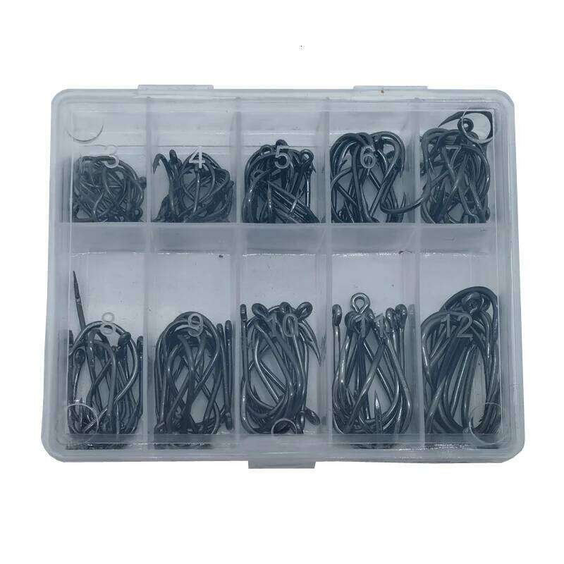 Barbed Hooks Set, High Carbon Steel, Saltwater, Freshwater Gear, Fishing Accessories Z260228