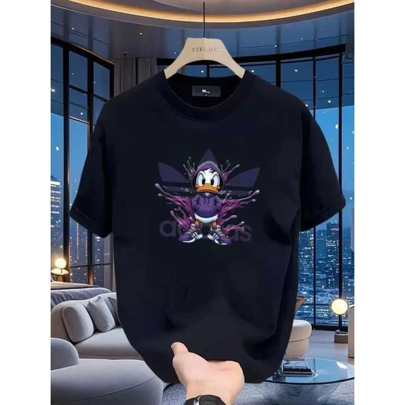 T-shirt Heavyweight Pure Cotton Summer Round Neck Printed Unisex Trendy Sporty Basic TopT260303