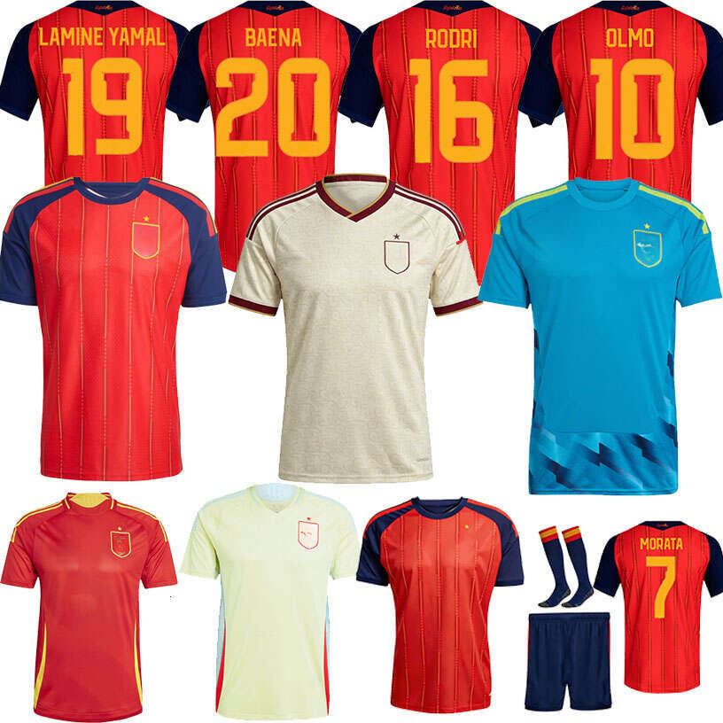 2026 Spainl Worldl Cup national team Football jerseys Yamal Rodri Pedri Garvey Players Fans Jersey Raya Cubarsi Williams Olmo Adults children Jersey suit
