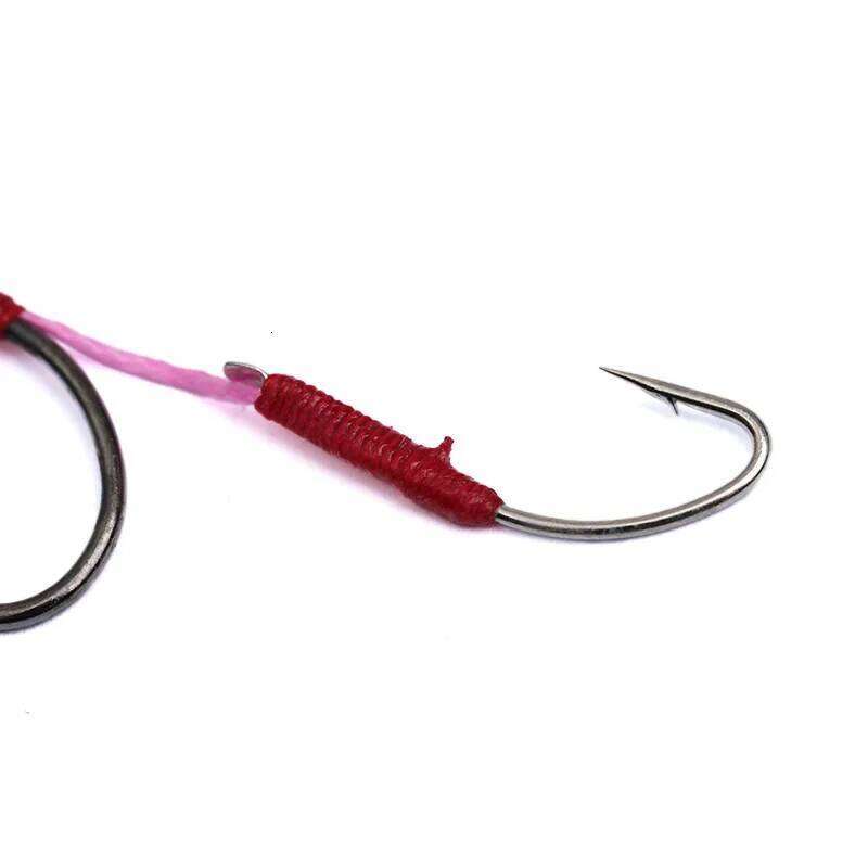 OUTKIT 10pcs Carbon Steel Double Micro-Big Eye Single Spoon Lure with Pipe Hook Handle for Small Fish Z260228