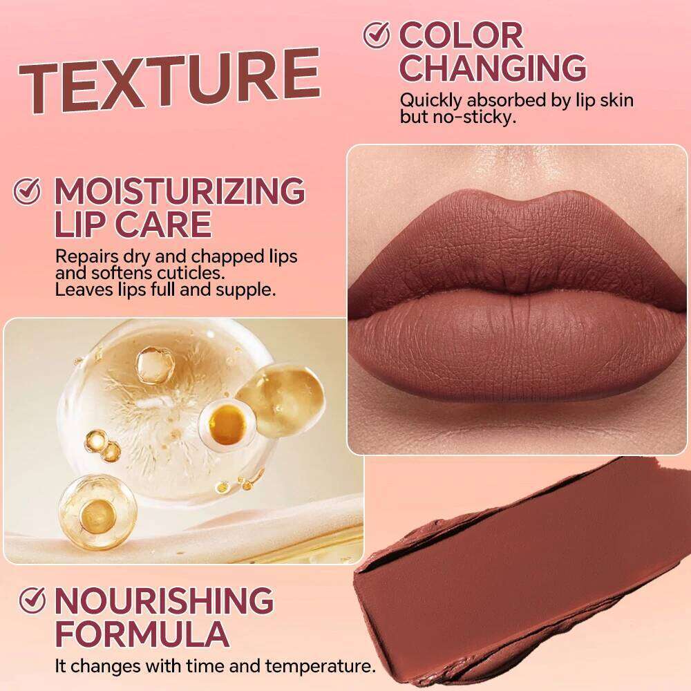 Matte Lipstick Velvet Color Smooth, Waterproof, Long-Lasting, Easy To Apply Lip Makeup H260302