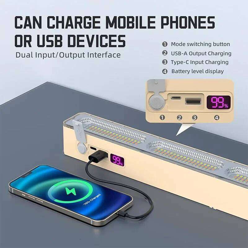 Portable Outdoor Camping Light Magnetic Cabinet Rechargeable Emergency Lights for Car Repairing Inspection Lamp Length S260302