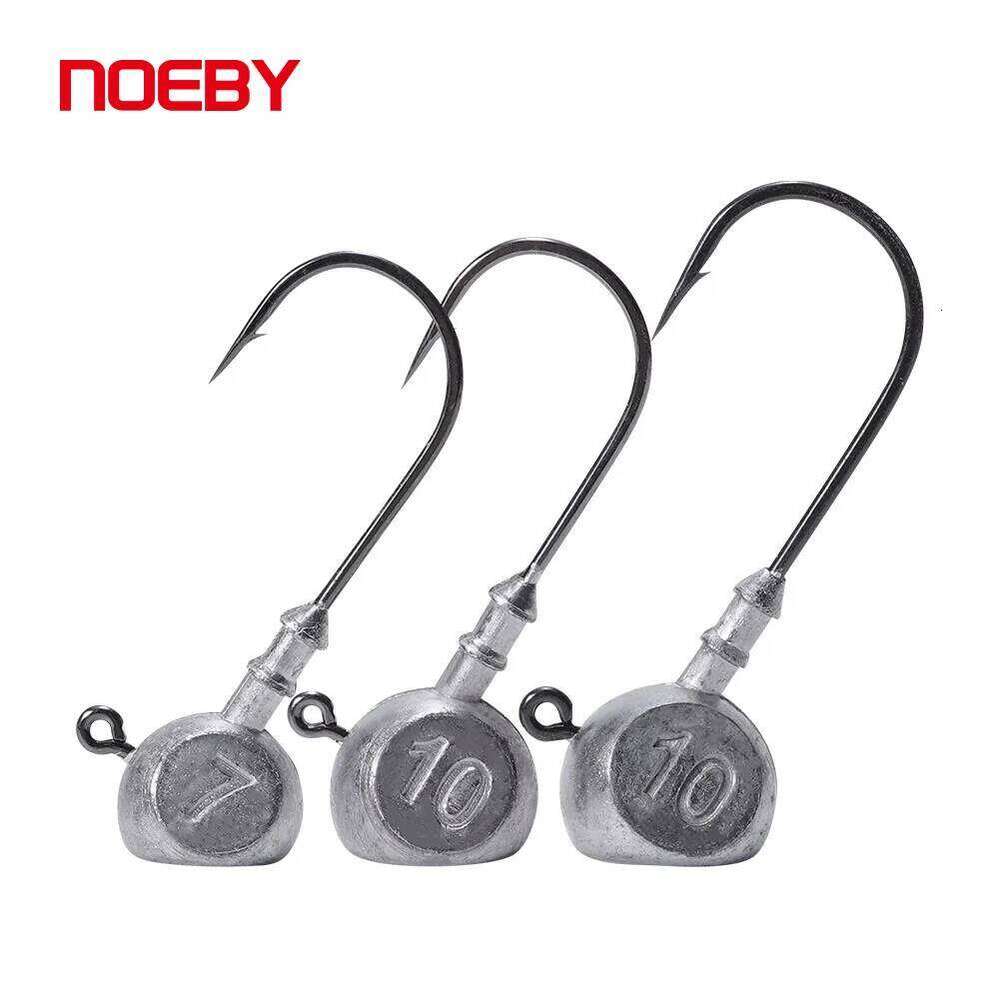Noeby 7g 10g 1/0 2/0 Ned Rig Head Hook Jig Worm Soft Bait for Pike Bass Fishing Anzol Accessories Hooks Z260228
