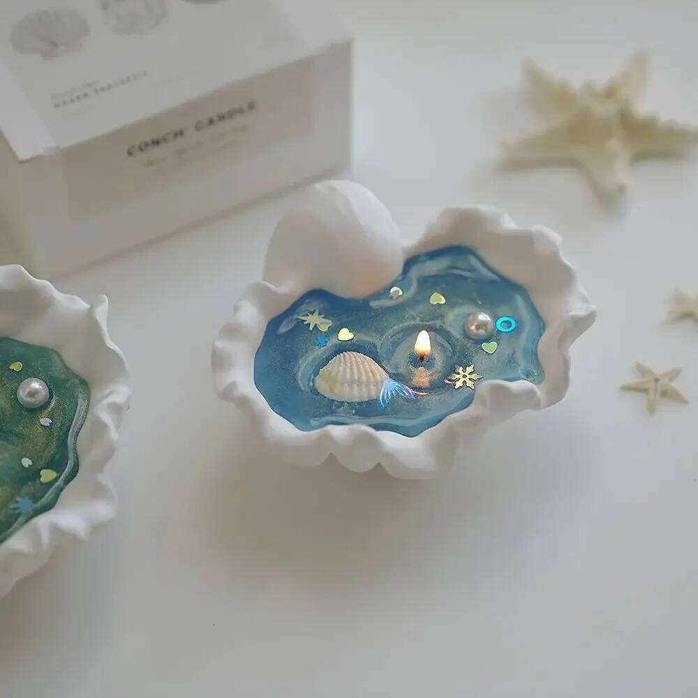 Conch Aromatherapy Candle Creative Decorative Party Supplies Home Decoration Handmade Creativity Ocean Ornament Shell Gift W260303