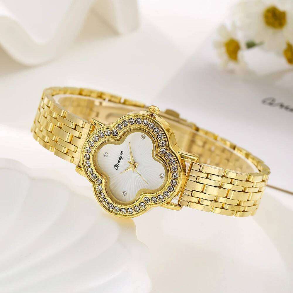 Popular Fashion Clover Diamond Accessories Set Women's Beimu Dial Quartz Watch XJ260303