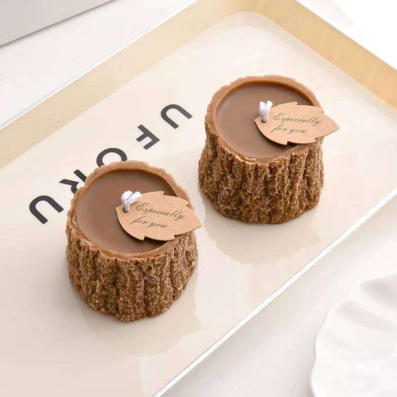 Forest Style Tree Stump Scented Candle, Accessories for Wedding Boxes, Creative Home Decoration, Holiday Gift Candle W260303