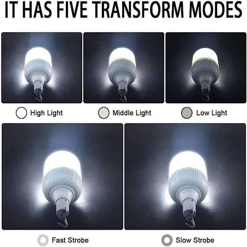 100/500W Portable Camping Lamp Battery Lantern Outdoor Rechargeable Mobile LED Bulbs Fishing Tent Patio Porch Garden Lighting S260302